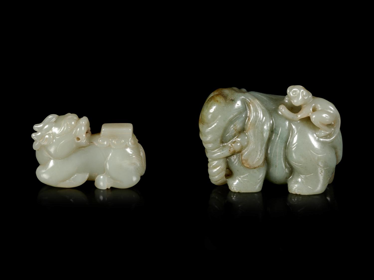 Two Chinese Jade Carvings of Animals