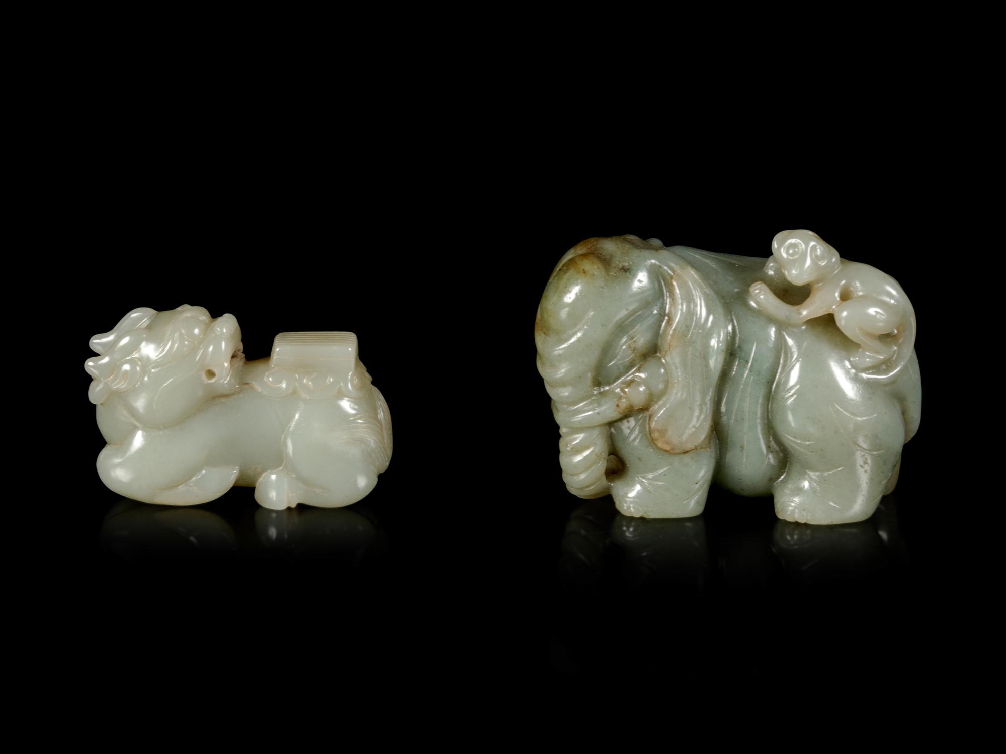 Two Chinese Jade Carvings of Animals