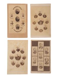 [CIVIL WAR]. A group of 8 CDVs of prominent Confederate and Union Naval personalities, comprising: