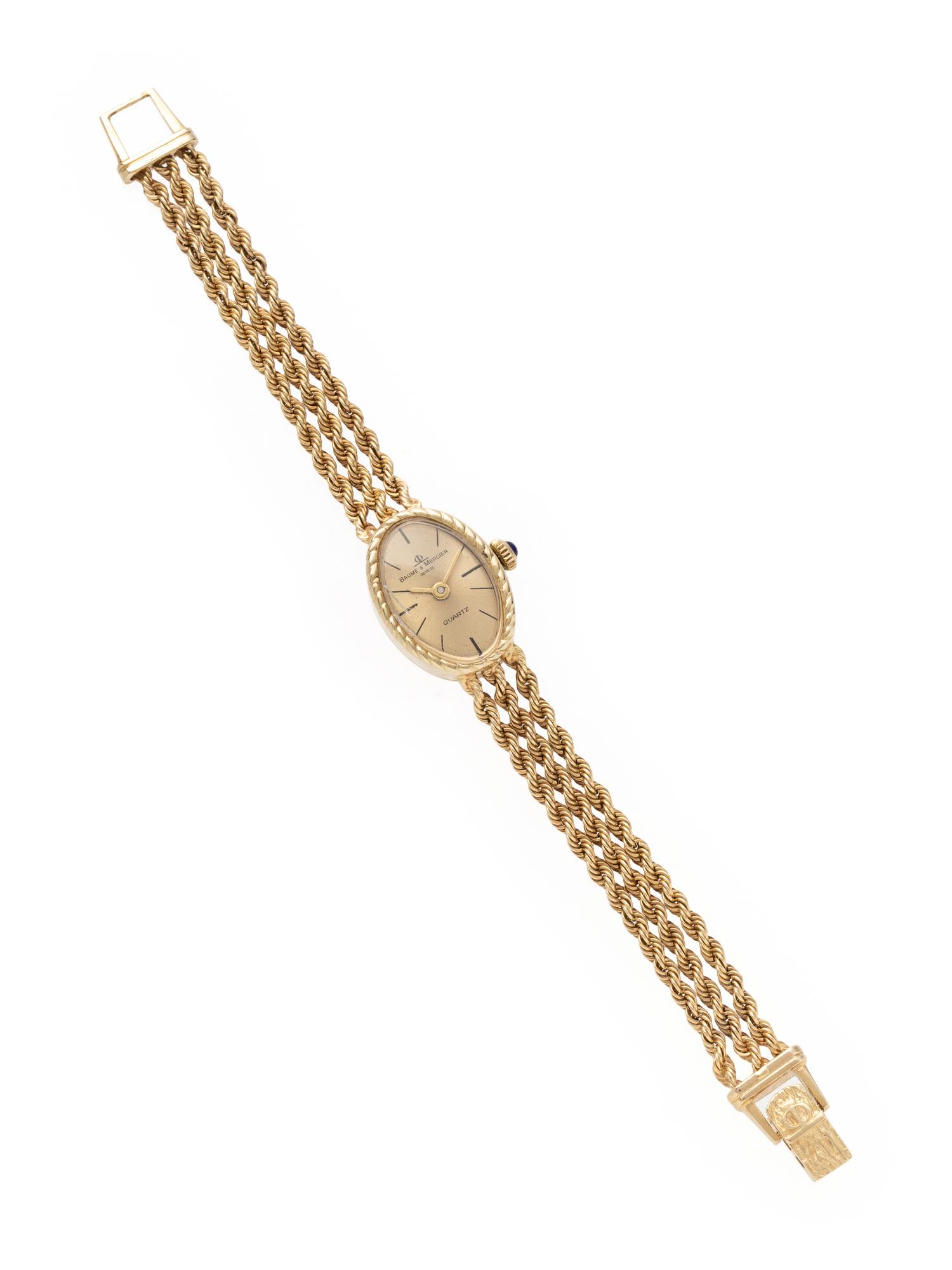 BAUME & MERCIER. 14K YELLOW GOLD WRISTWATCH