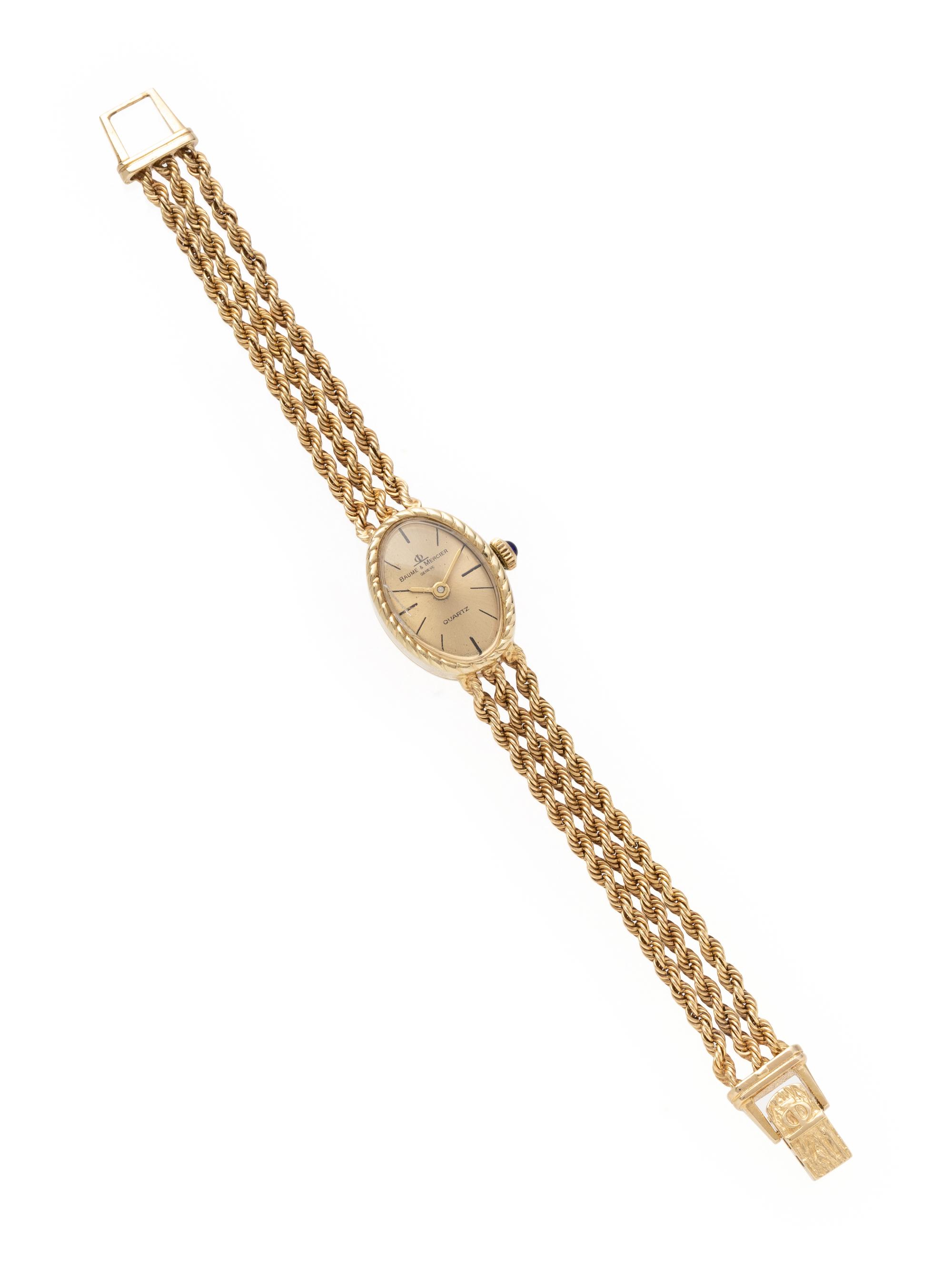 BAUME & MERCIER. 14K YELLOW GOLD WRISTWATCH
