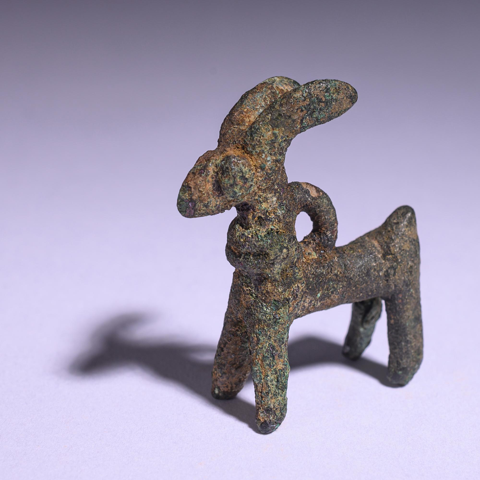 Three Near Eastern Bronze Ibexes