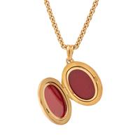 FABERGÉ, ENAMEL, DIAMOND, AND YELLOW GOLD LOCKET NECKLACE