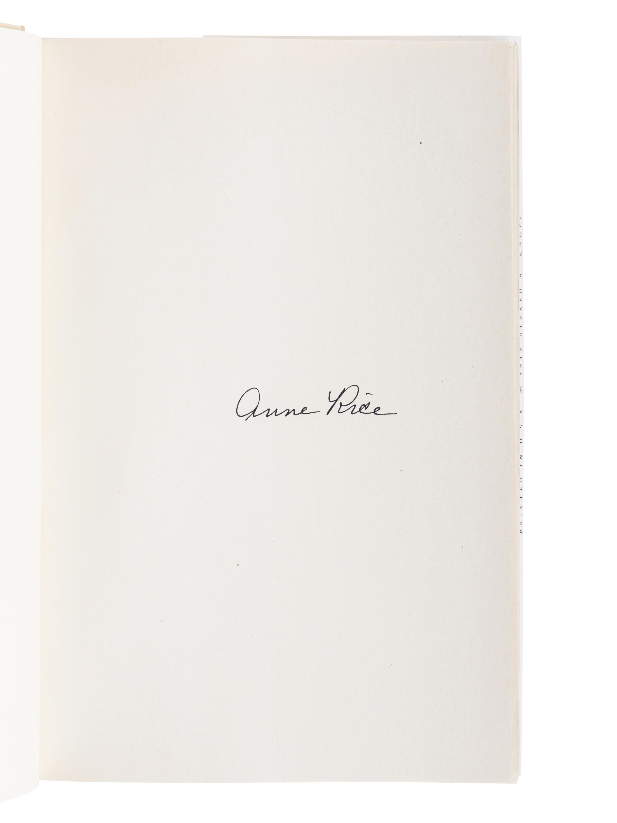 RICE, Anne (1941-2001). A group of 7 works by Rice, ALL FIRST EDITIONS, MANY SIGNED OR INSCRIBED, comprising: