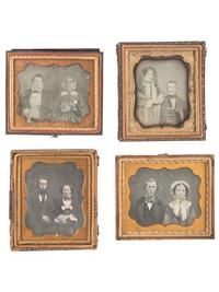 [EARLY PHOTOGRAPHY]. 18 sixth plate daguerreotypes of couples.