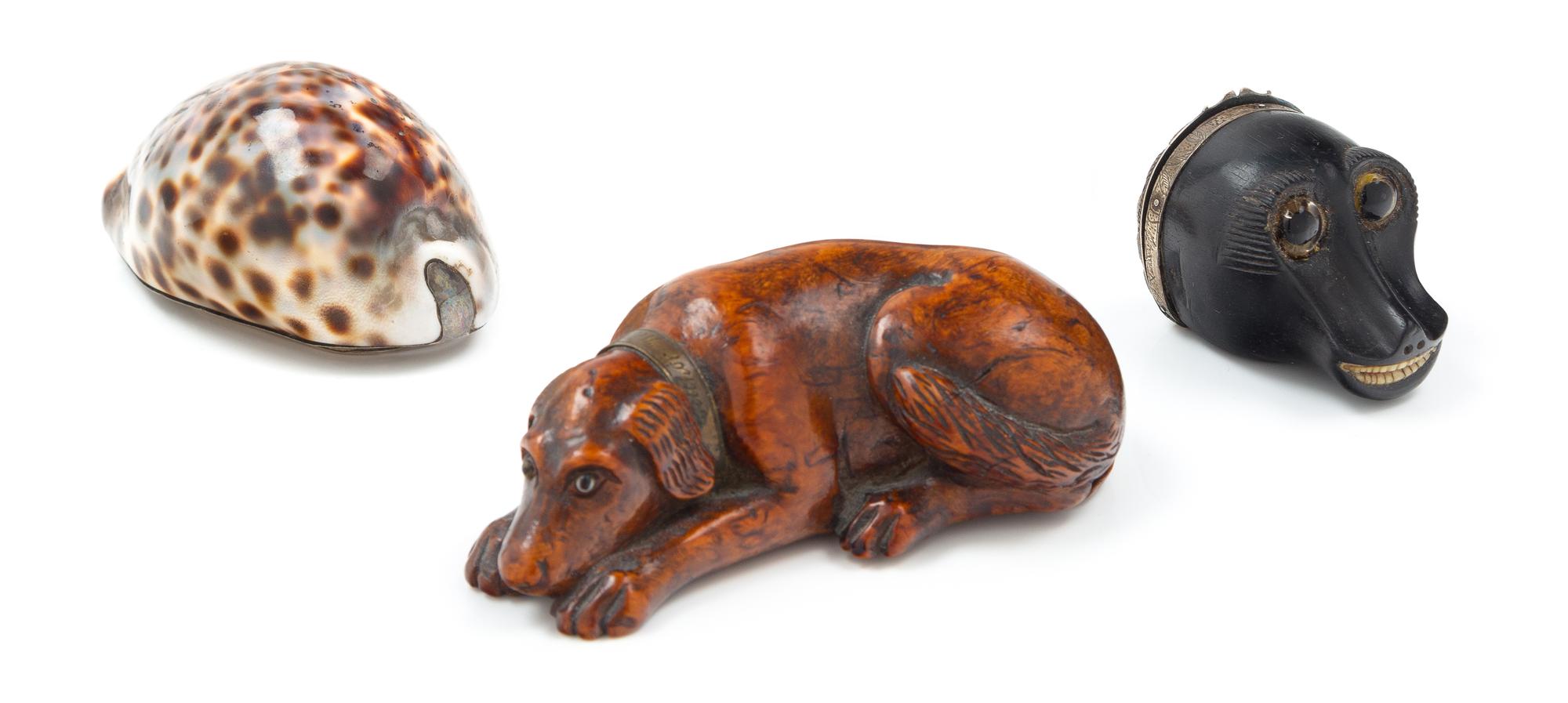 Three European Snuff Boxes Length of largest 3 3/4 inches. — 18TH/19TH CENTURIES