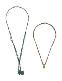 Two Egyptian Bead and Faience Necklaces