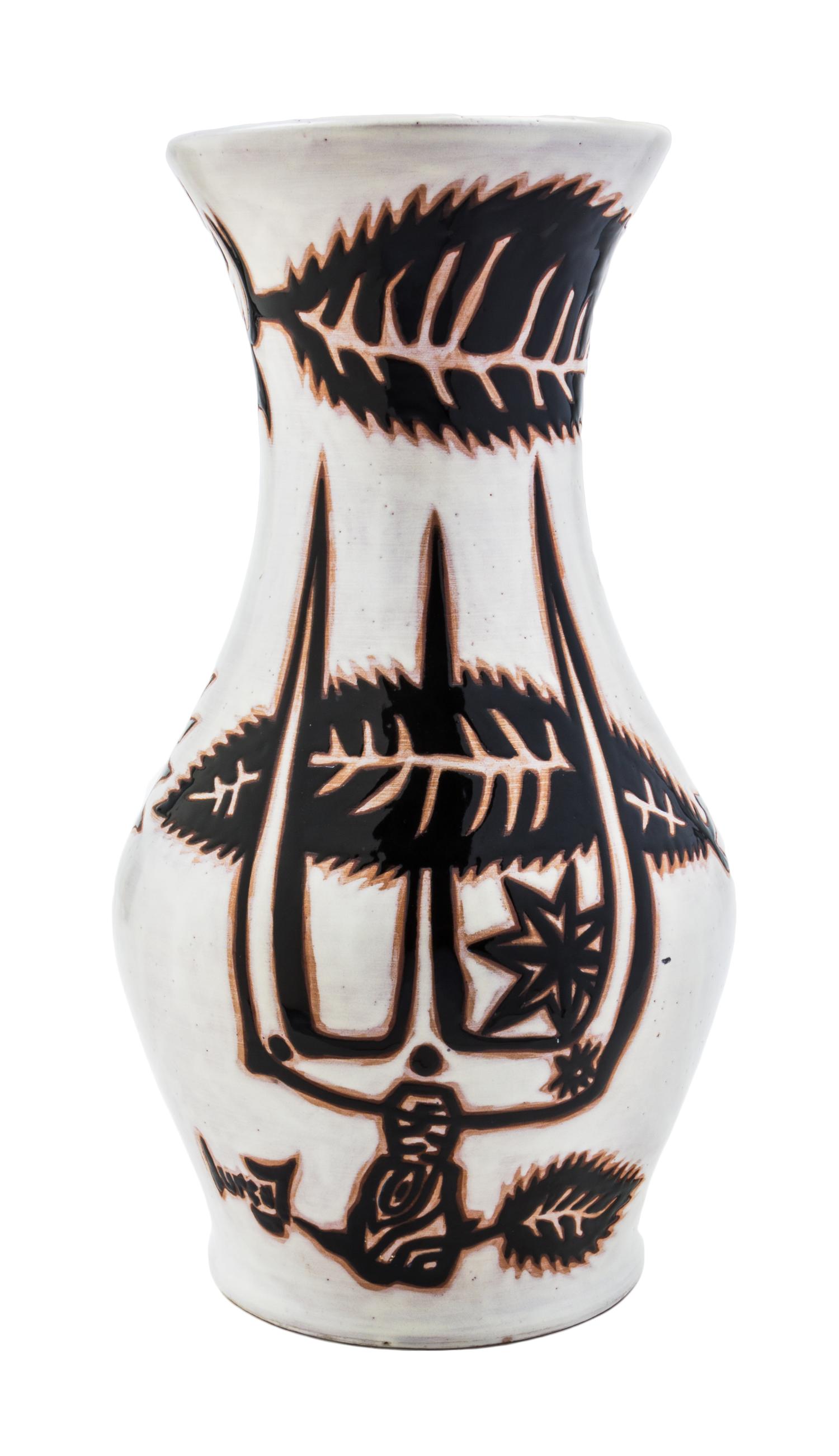A French Glazed Ceramic Vase Height 15 1/2 inches. — JEAN LURCAT (1892-1966), CIRCA 1940