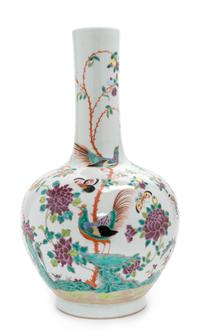A Chinese Famille Rose Porcelain Bottle Vase