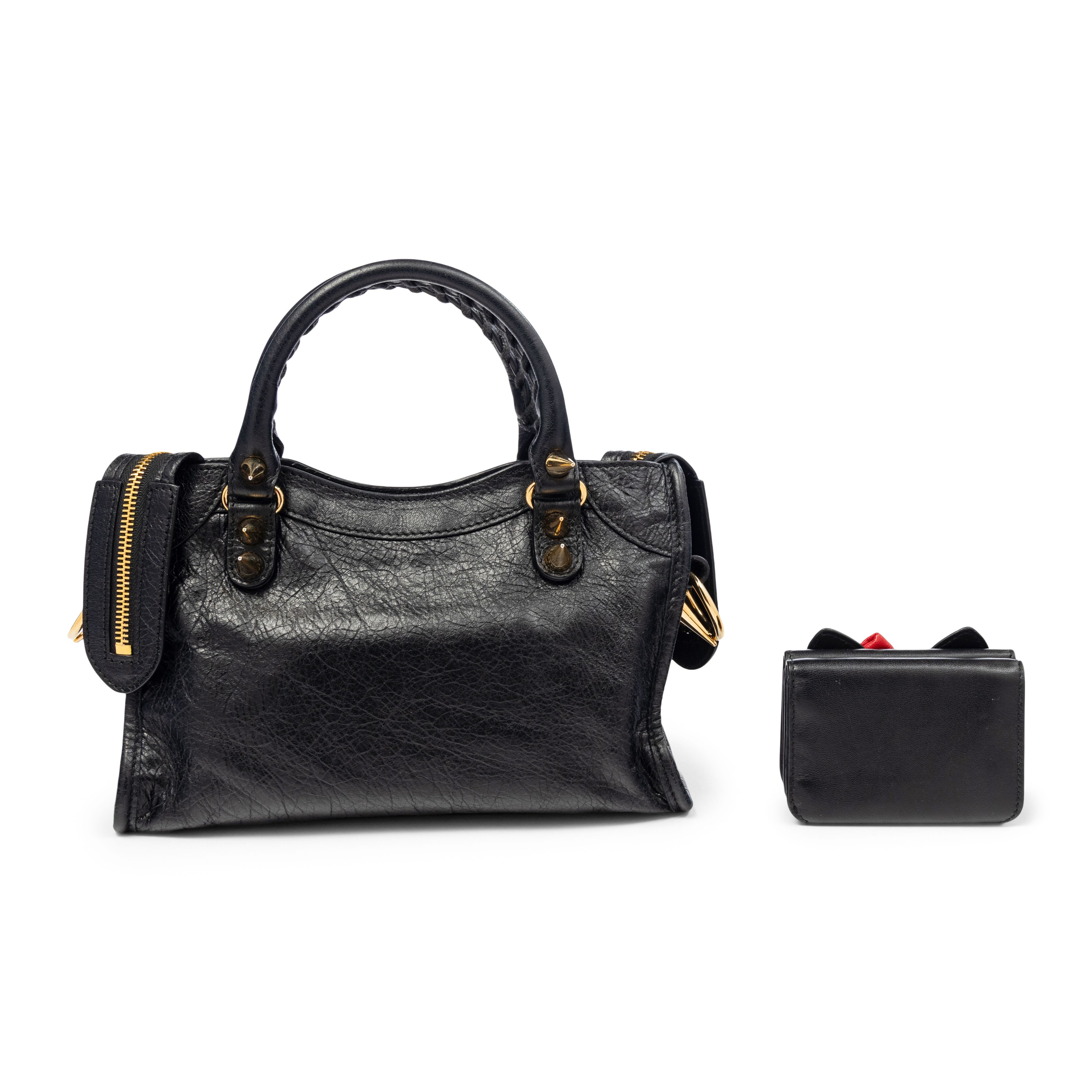 BALENCIAGA, SPIKE STUD MINI CITY BAG & HELLO KITTY WALLET | Freeman's