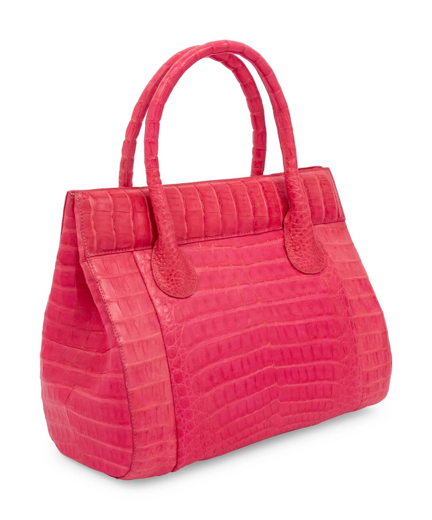 Nancy Gonzalez Pink Crocodile Bag, 2000s