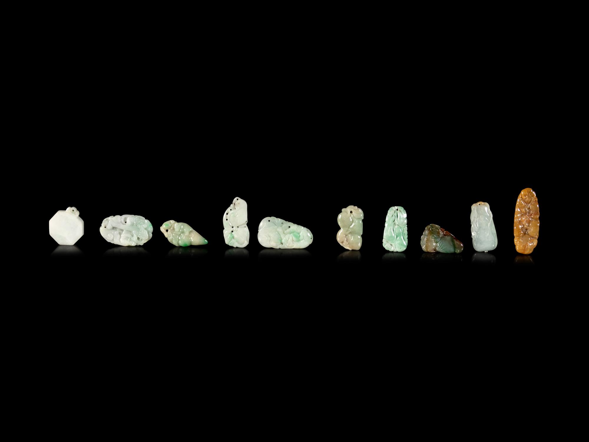 Twenty Chinese Jadeite Pendants