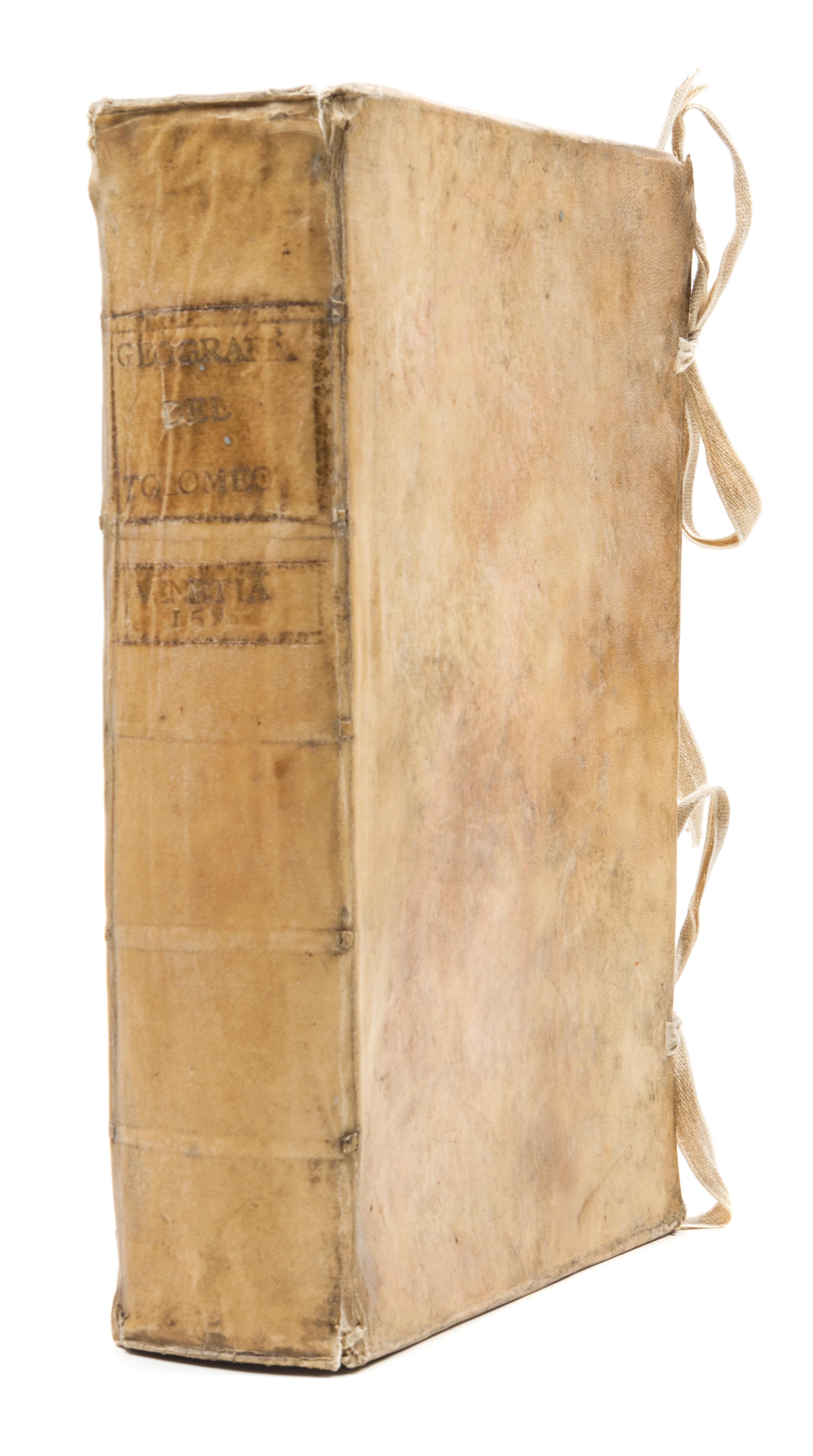 PTOLEMY, CLAUDIUS. Geografia cio descrittione universale della terra...Venice, 1598. 2 parts in one. With 63 maps.