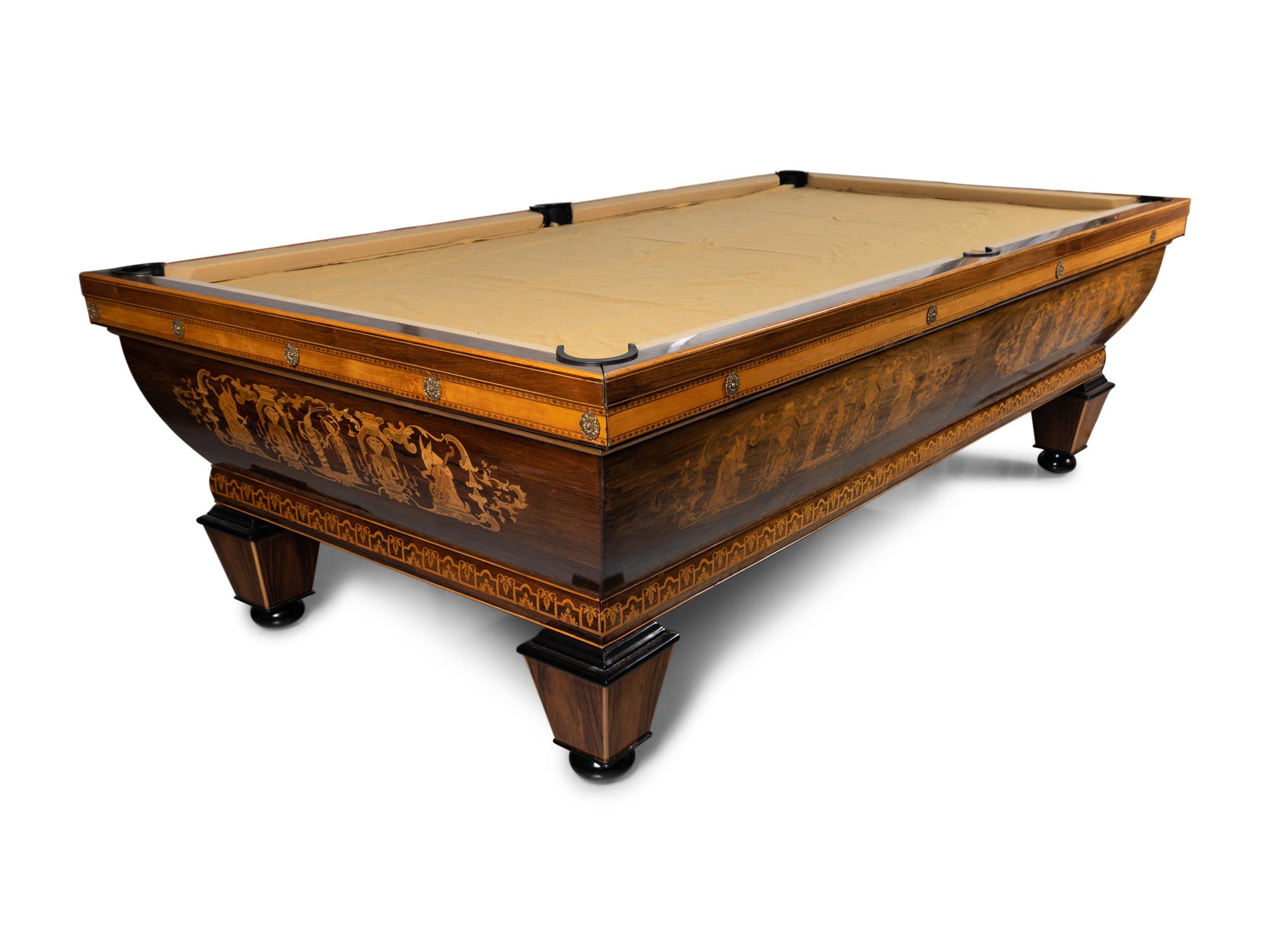 A Charles X Marquetry Billiards Table
