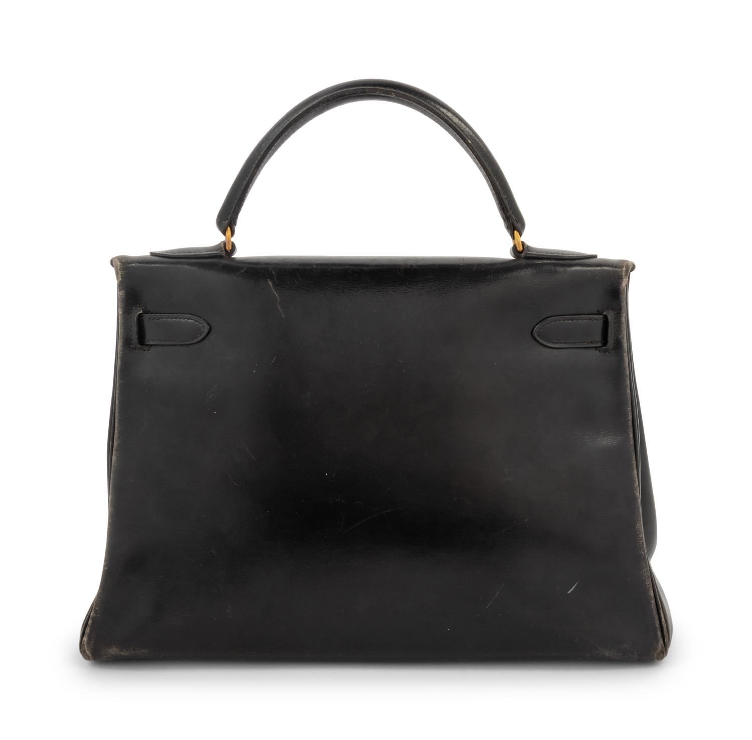 Hermès Black Leather Kelly Bag, 1970