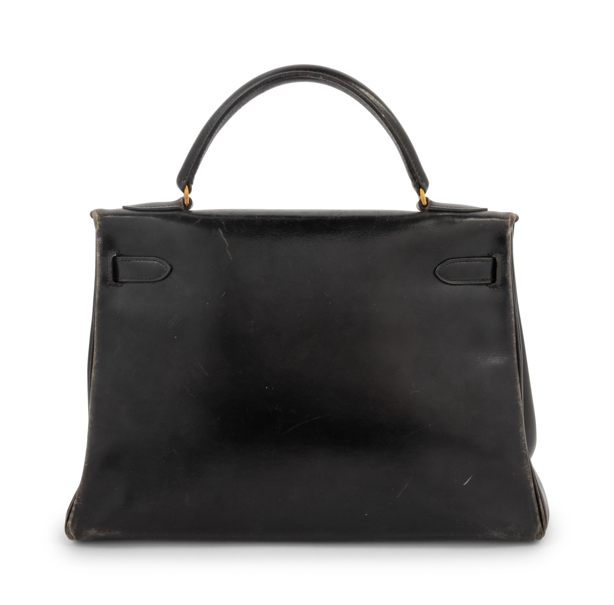 Hermès Black Leather Kelly Bag, 1970