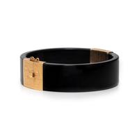 BLACK JADE AND YELLOW GOLD BANGLE BRACELET