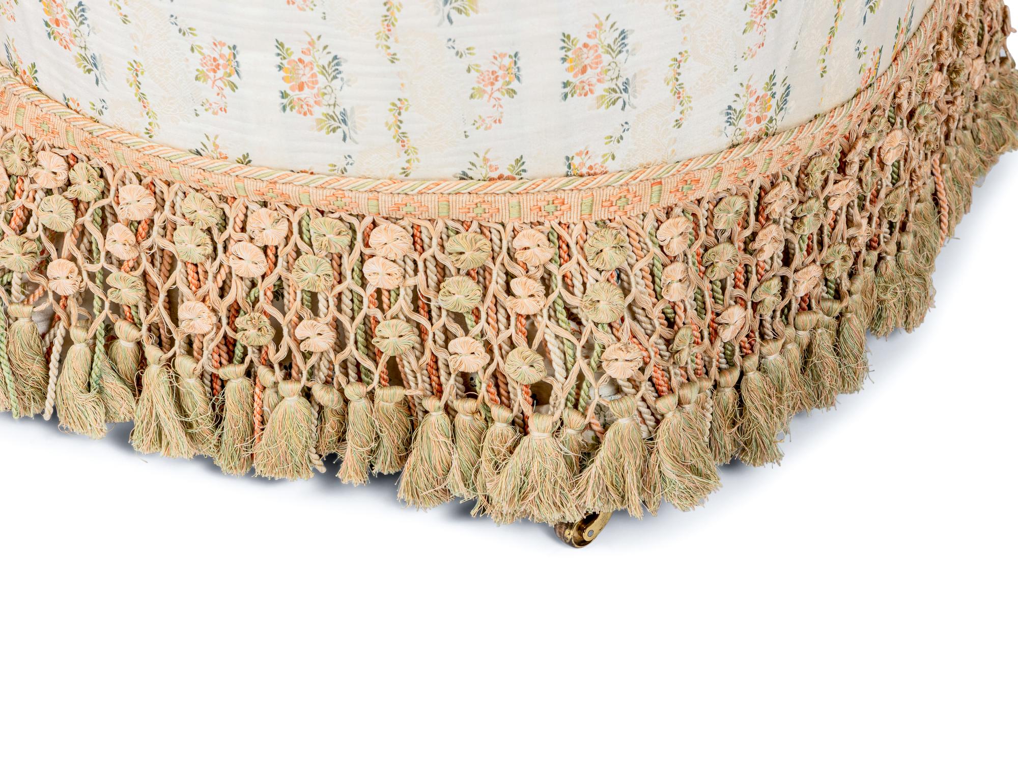 A Napoleon III Style Custom Upholstered Button-Tufted Tub Chair