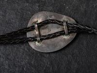 Silver and Morenci Turquoise Shadow Box Bolo Tie