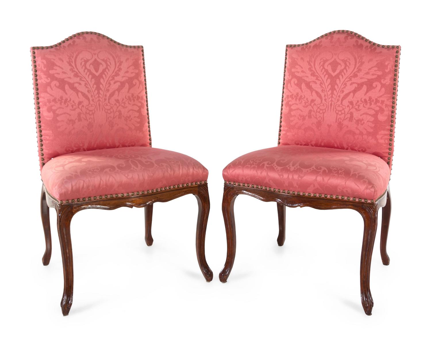 A Pair of Louis XV Style Upholstered Chaises — 19TH/20TH CENTURY