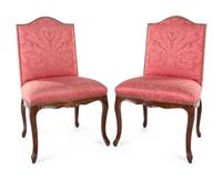 A Pair of Louis XV Style Upholstered Chaises — 19TH/20TH CENTURY