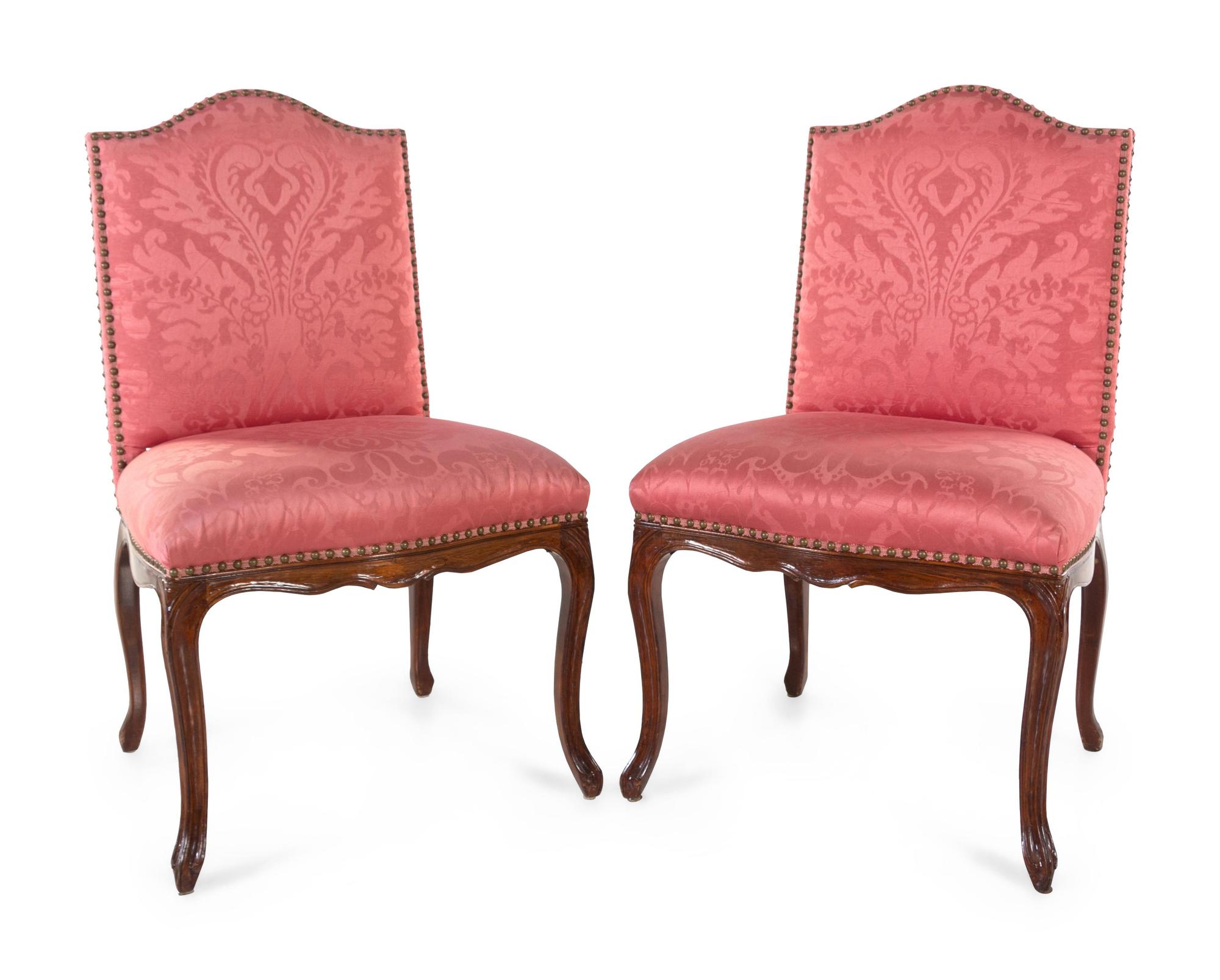 A Pair of Louis XV Style Upholstered Chaises — 19TH/20TH CENTURY