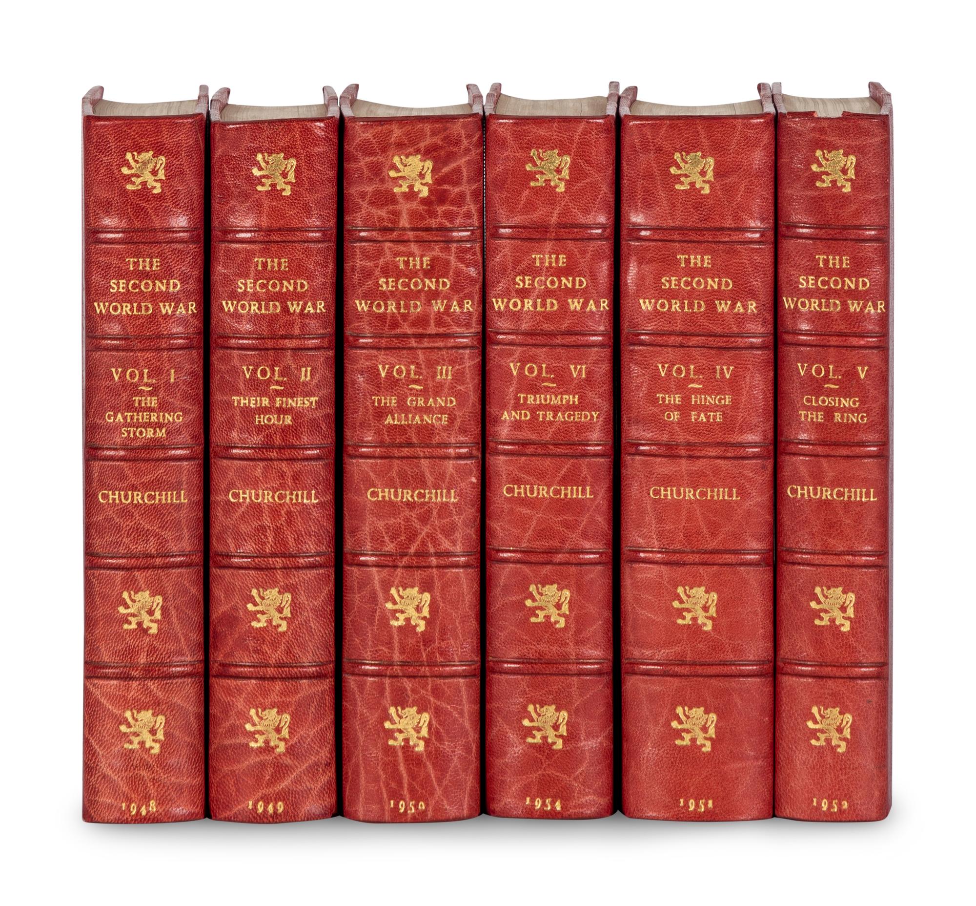 CHURCHILL, Winston L. S., Sir (1874-1965). The Second World War . London: Cassell & Co., 1948-1954.