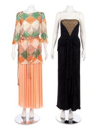 Two Mary McFadden Evening Dresses, 1980-90s