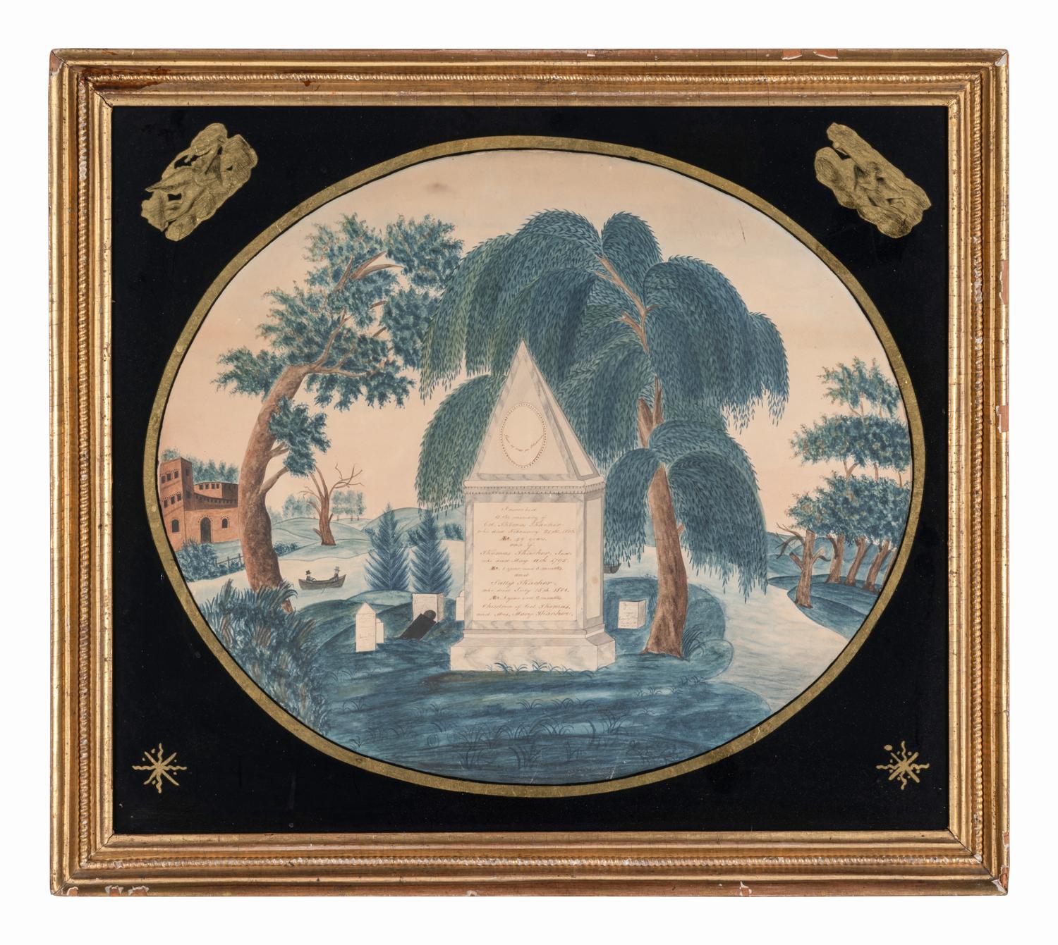 A Mourning Picture For The Family Of Colonel Thomas Thacher