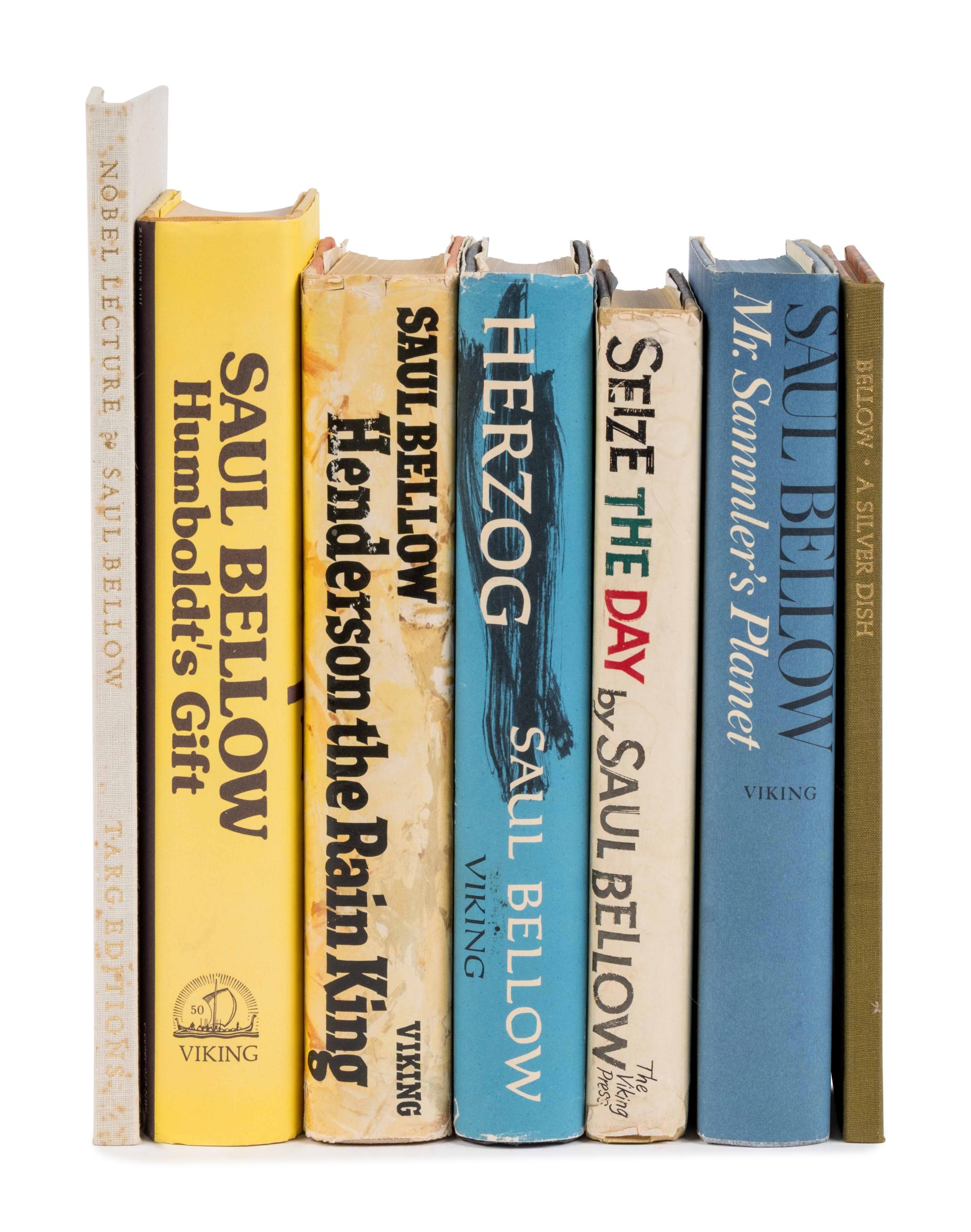 [Literature] Bellow, Saul. Group of 7 First Editions, All Signed