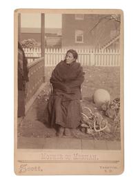 SCOTT, George W. (1854-1910), photographer. Cabinet card of "Mother of Messiah" at Standing Rock Reservation, ca 1890.