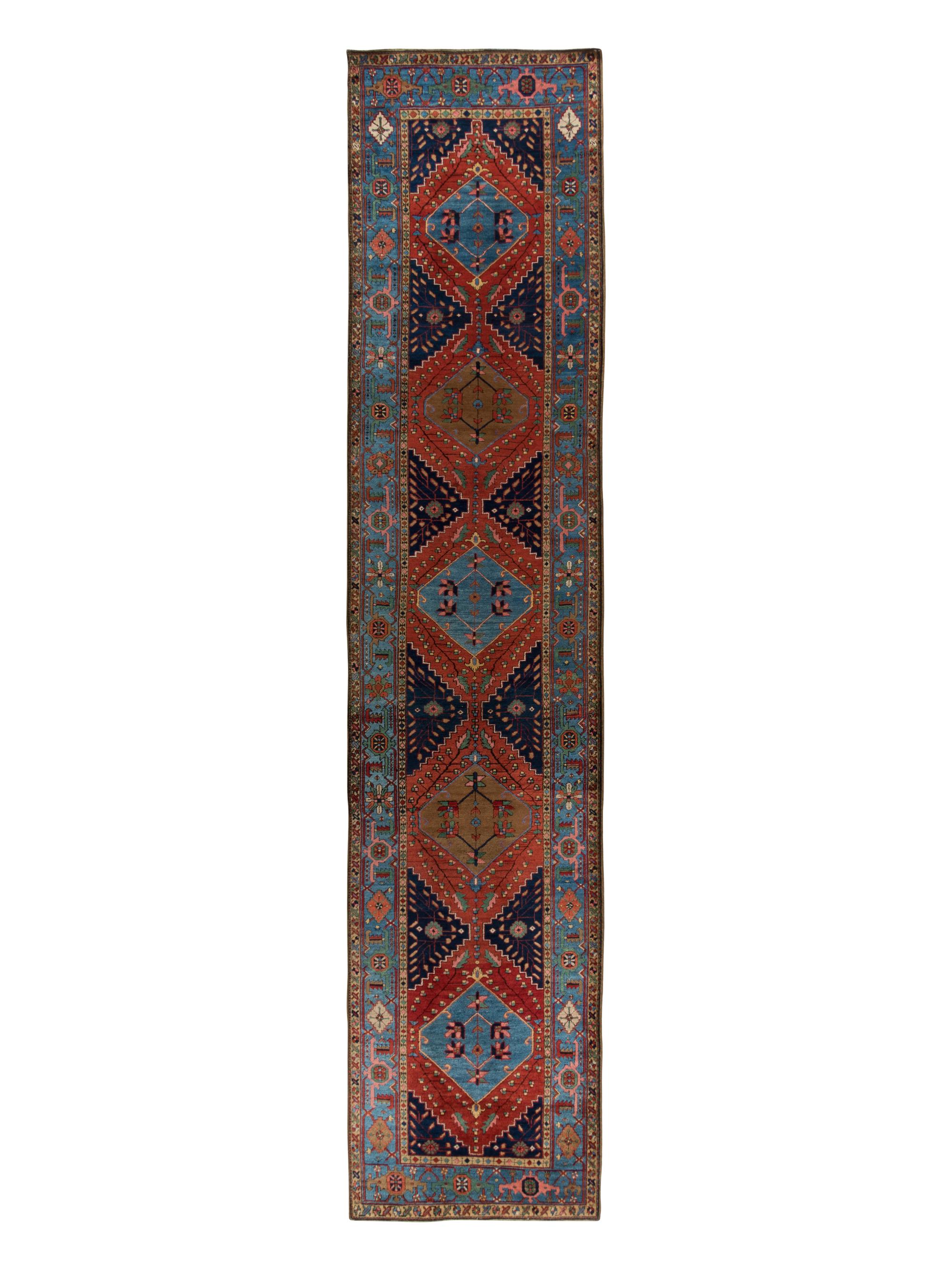 A Heriz Wool Runner