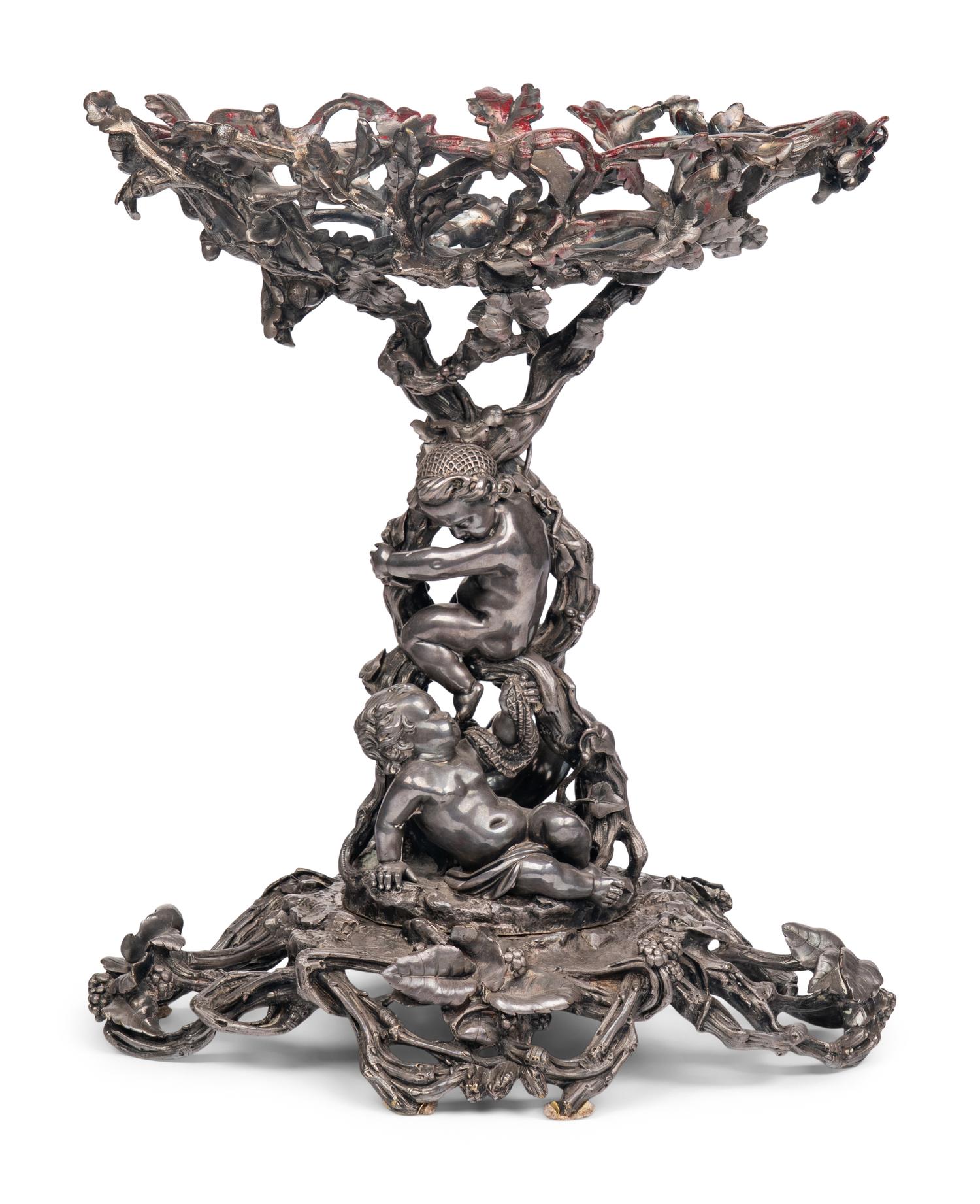 A Napoleon III Electroplated Bronze Centerpiece