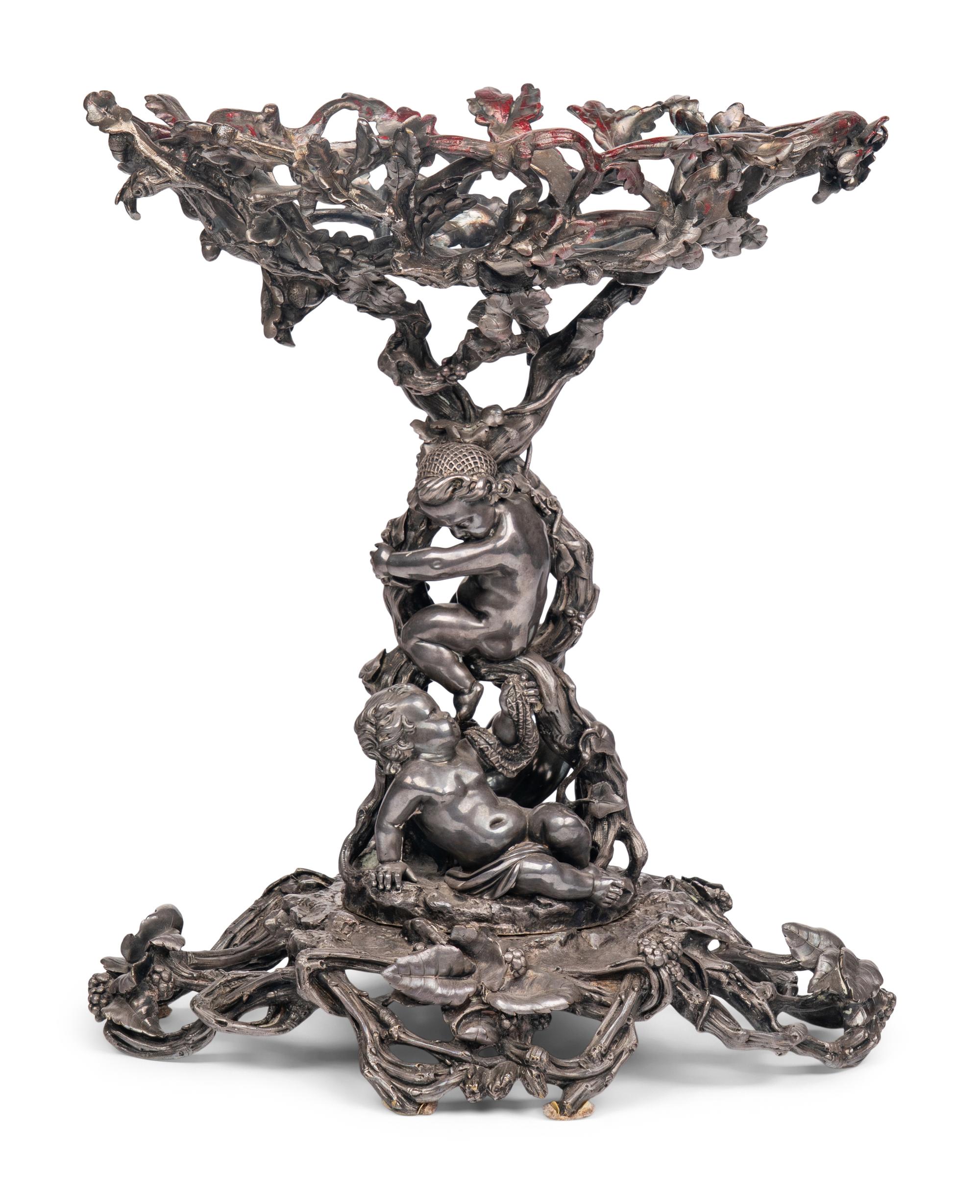 A Napoleon III Electroplated Bronze Centerpiece
