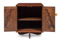 George Nakashima, (Japanese/American, 1905-1990), a rare pair of Kornblut cabinets, executed in a custom size with finished backs, 1989