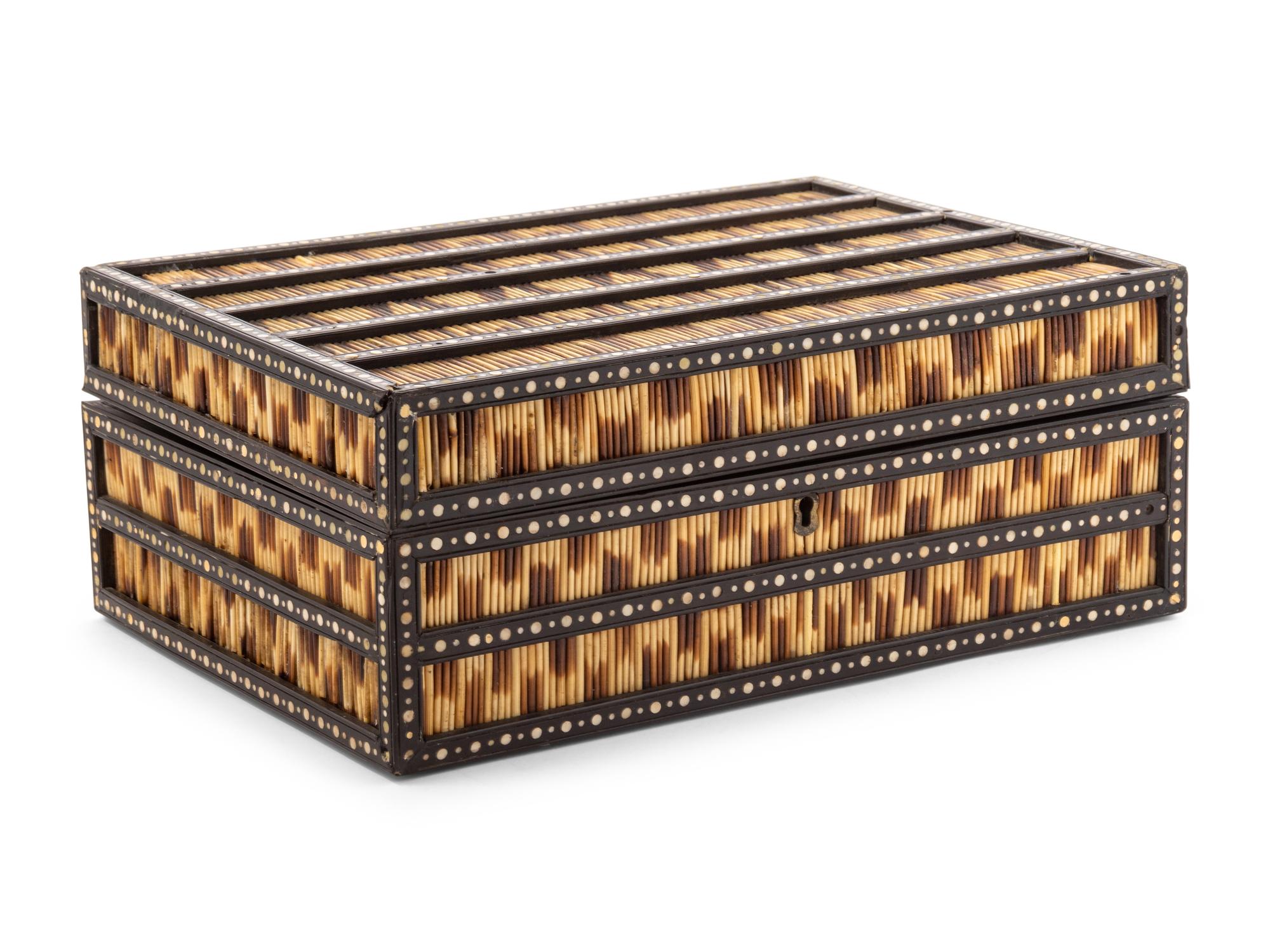 An Anglo-Indian Porcupine Quill Box