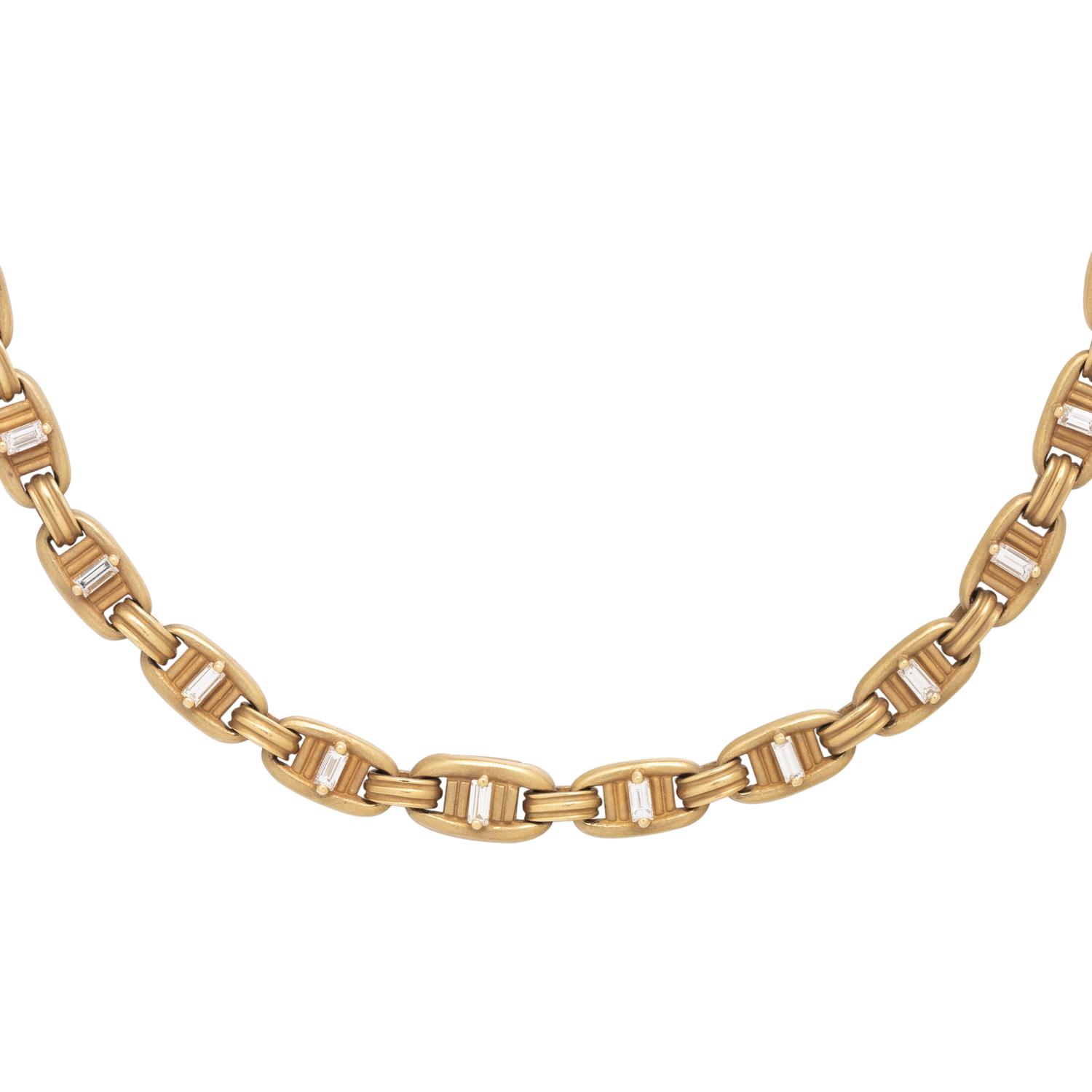 KIESELSTEIN-CORD, YELLOW GOLD AND DIAMOND 'POMPEII' NECKLACE