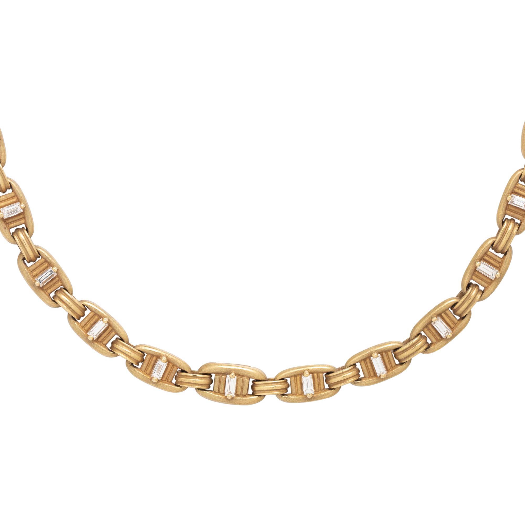 KIESELSTEIN-CORD, YELLOW GOLD AND DIAMOND 'POMPEII' NECKLACE