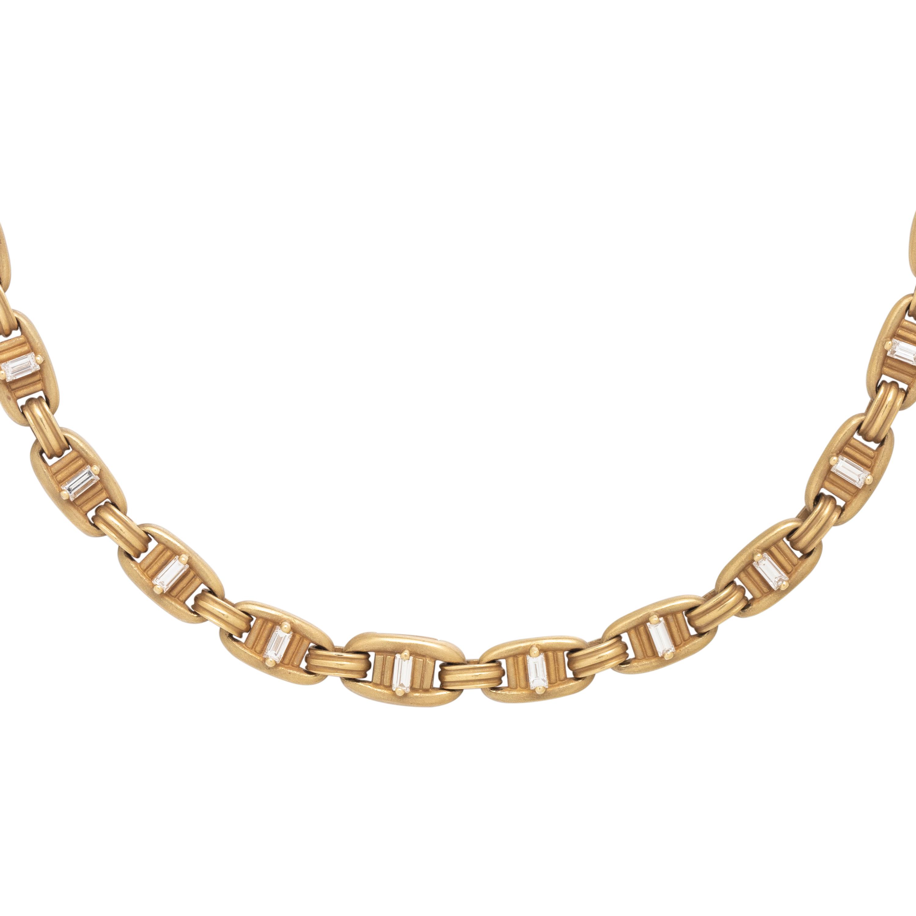 KIESELSTEIN-CORD, YELLOW GOLD AND DIAMOND 'POMPEII' NECKLACE