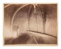 New York -- Statue of Liberty A pair of images related to the Statue of Liberty including an interior view of the head by Seneca Ray Stoddard (1844-1917).