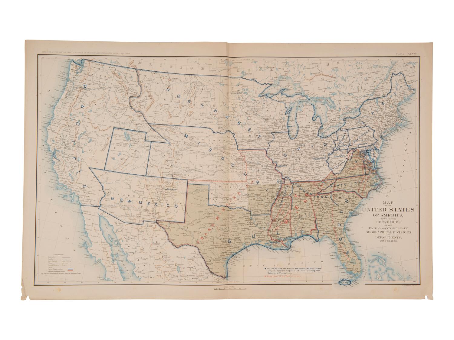[CIVIL WAR]. COWLES. Atlas to Accompany the Official Records of the Union and Confederate Armies .