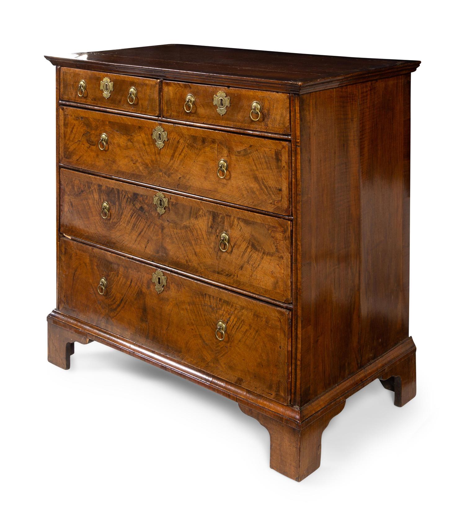 A George II Walnut Chest of Drawers