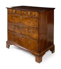 A George II Walnut Chest of Drawers