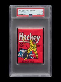 A Sealed Unopened Wax Pack of 1975-76 O-Pee-Chee Hockey Cards (PSA 7 NM)
