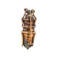 ANTIQUE, TURQUOISE, RUBY, AND DIAMOND BEETLE BROOCH