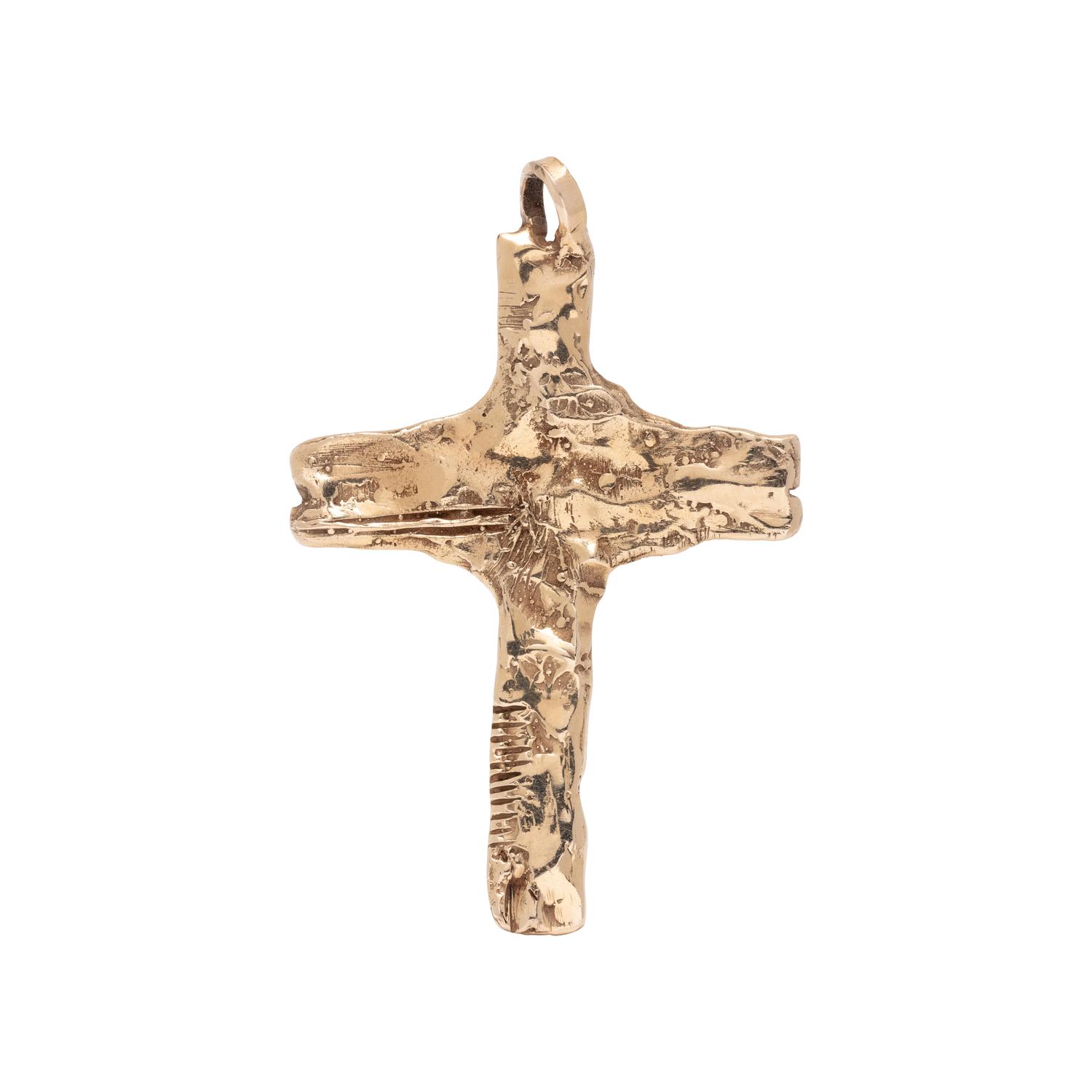 YELLOW GOLD CROSS PENDANT