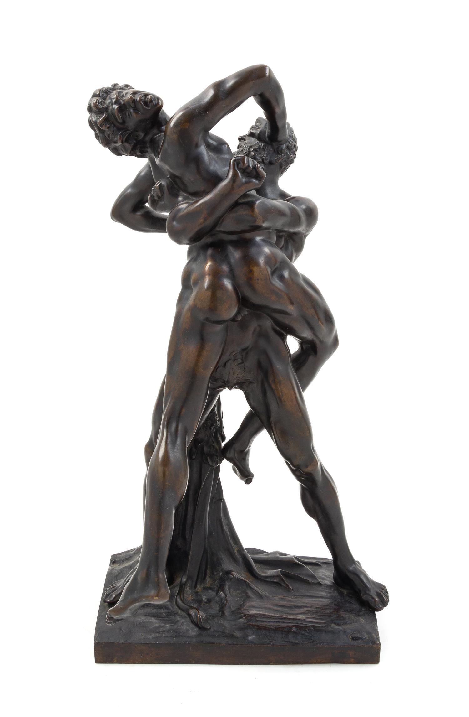 A Continental Cast Metal Figural Group Height 23 1/4 inches. — AFTER STEFANO MADERNO, LATE 19TH CENTURY
