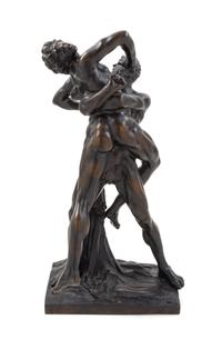 A Continental Cast Metal Figural Group Height 23 1/4 inches. — AFTER STEFANO MADERNO, LATE 19TH CENTURY