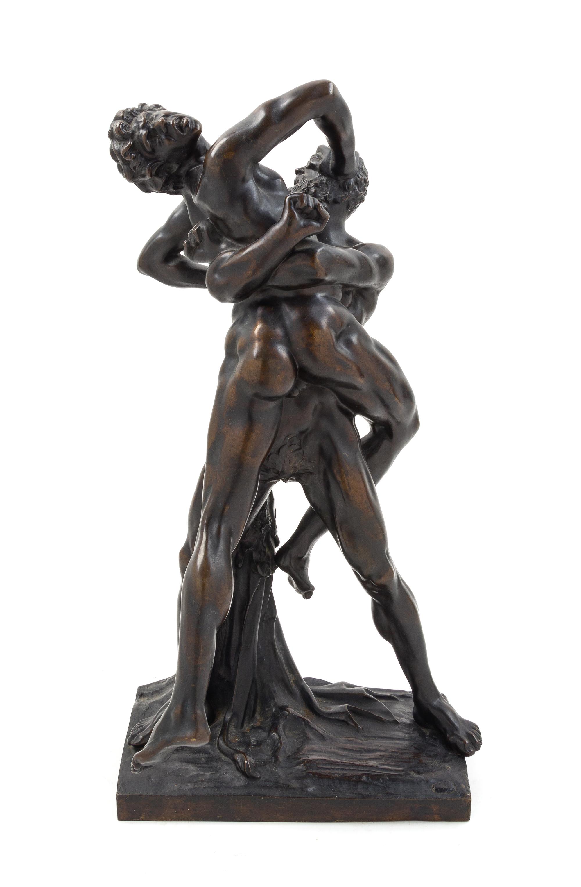 A Continental Cast Metal Figural Group Height 23 1/4 inches. — AFTER STEFANO MADERNO, LATE 19TH CENTURY
