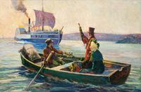 Early Steamboat Days - Midstream Passenger